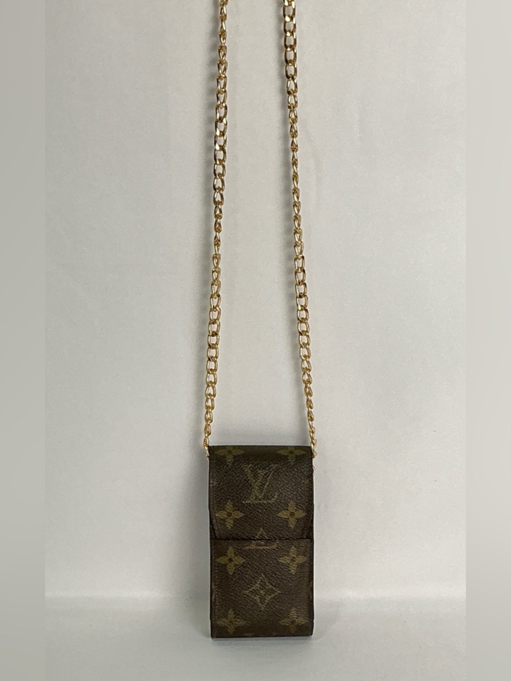 Louis Vuitton Brown Monogram Cigarette Tobacco Case Accessory Lip Stick Holder - Picture 8 of 16